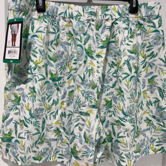 ELLEN TRACY FLORAL LINEN SKORT - Picture 2 of 5